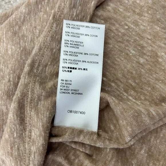 Free People Tunic Top Womens Medium Tan Oversized Fit Dress Stretch Ladies - Picture 12 of 12